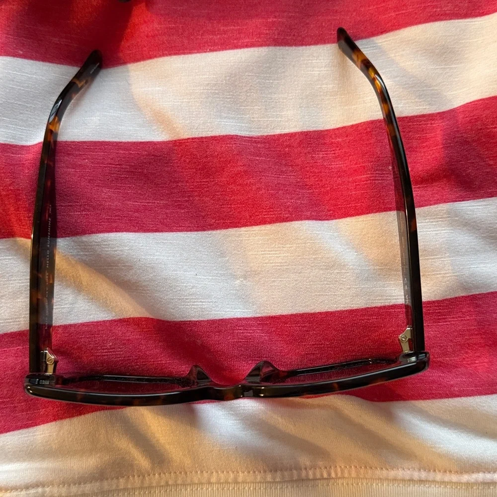 kate spade Bellamy S0086 Tortoiseshell Square Sunglasses Brown/Black Pattern NIC